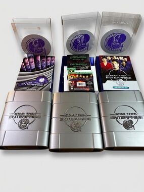 Star Trek Enterprise Seasons 1-3 DVD Box Sets Collectible Cases